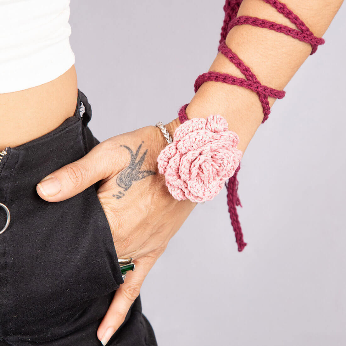 Choker rosa multiusos