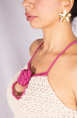 Top Halter Rosa